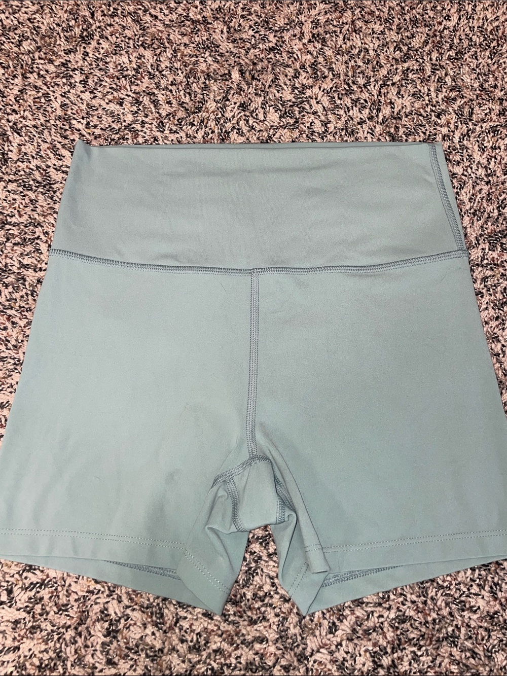 High-Rise Women's Bike Shorts in Sage Green M NWOT